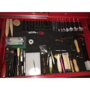 Leather Working Tools Kit with Custom Storage Bag Leather Stamping Tools